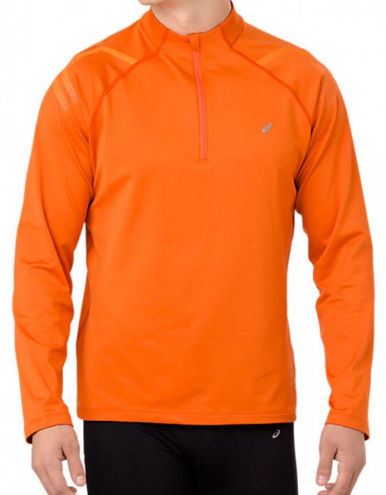 Asics Icon Winter Long Sleeve 1/2 Zip Top Orange